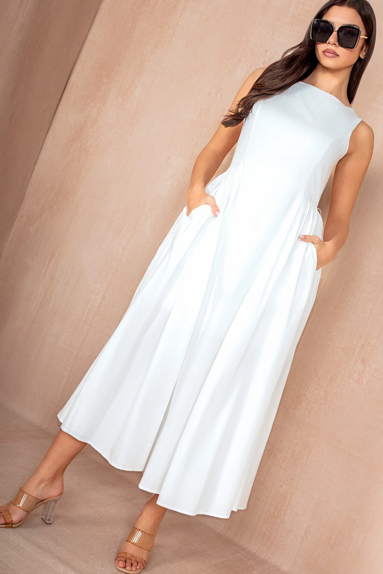 Harlow White Cotton Dress - Enricherlife