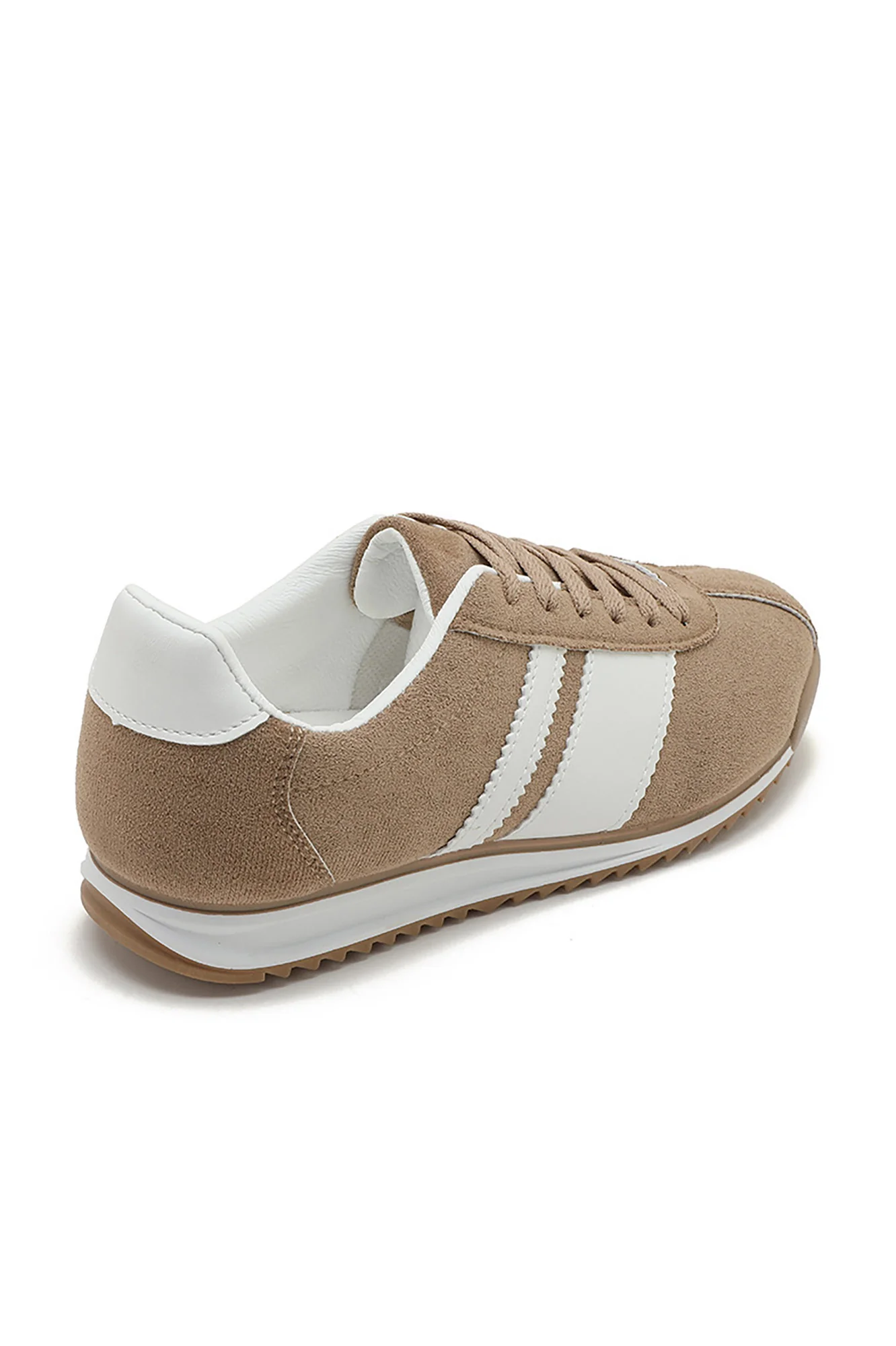 Orianna Camel Suedette Trainers - Enricherlife