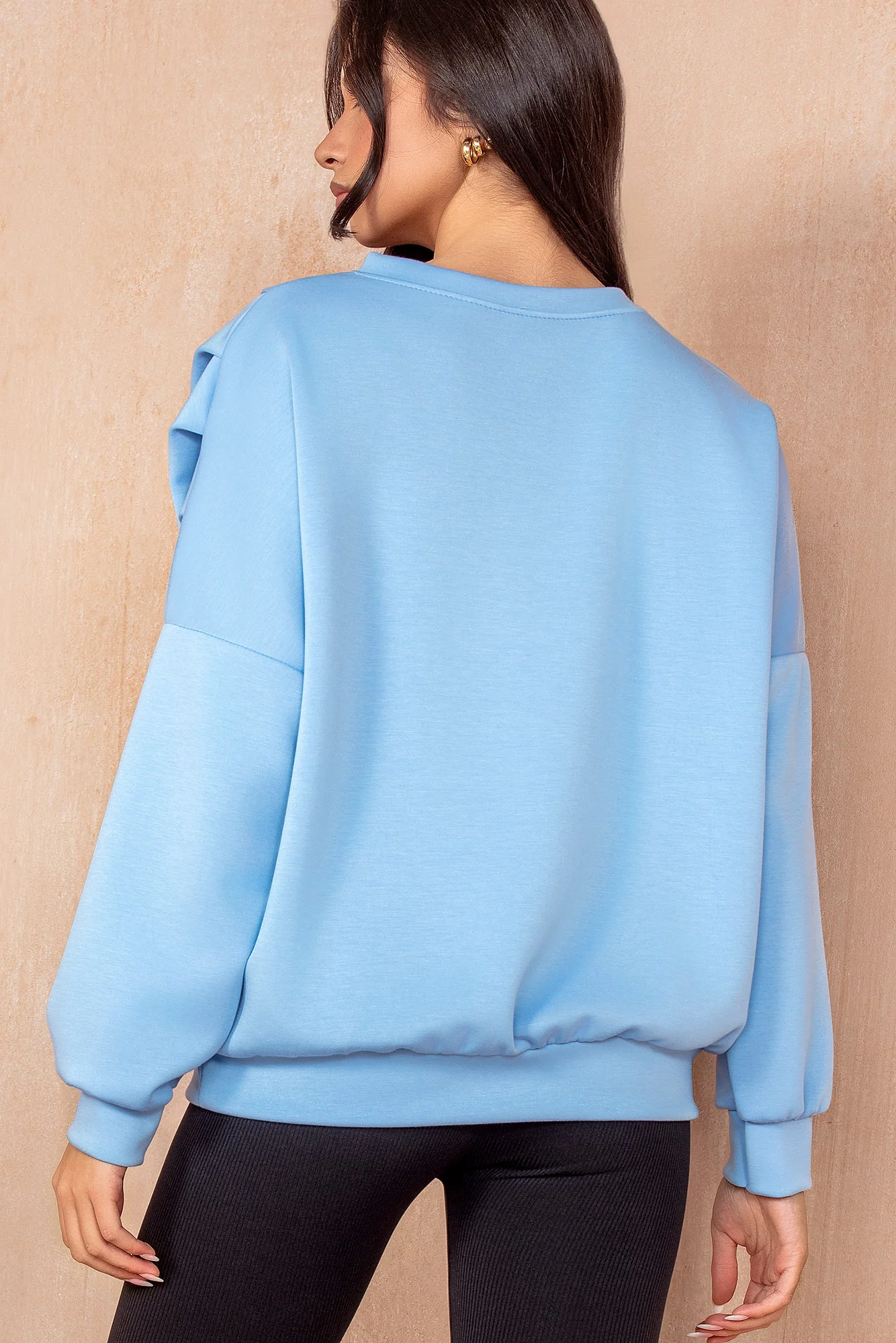 Priscilla Blue Oversized Sweatshirt - Enricherlife