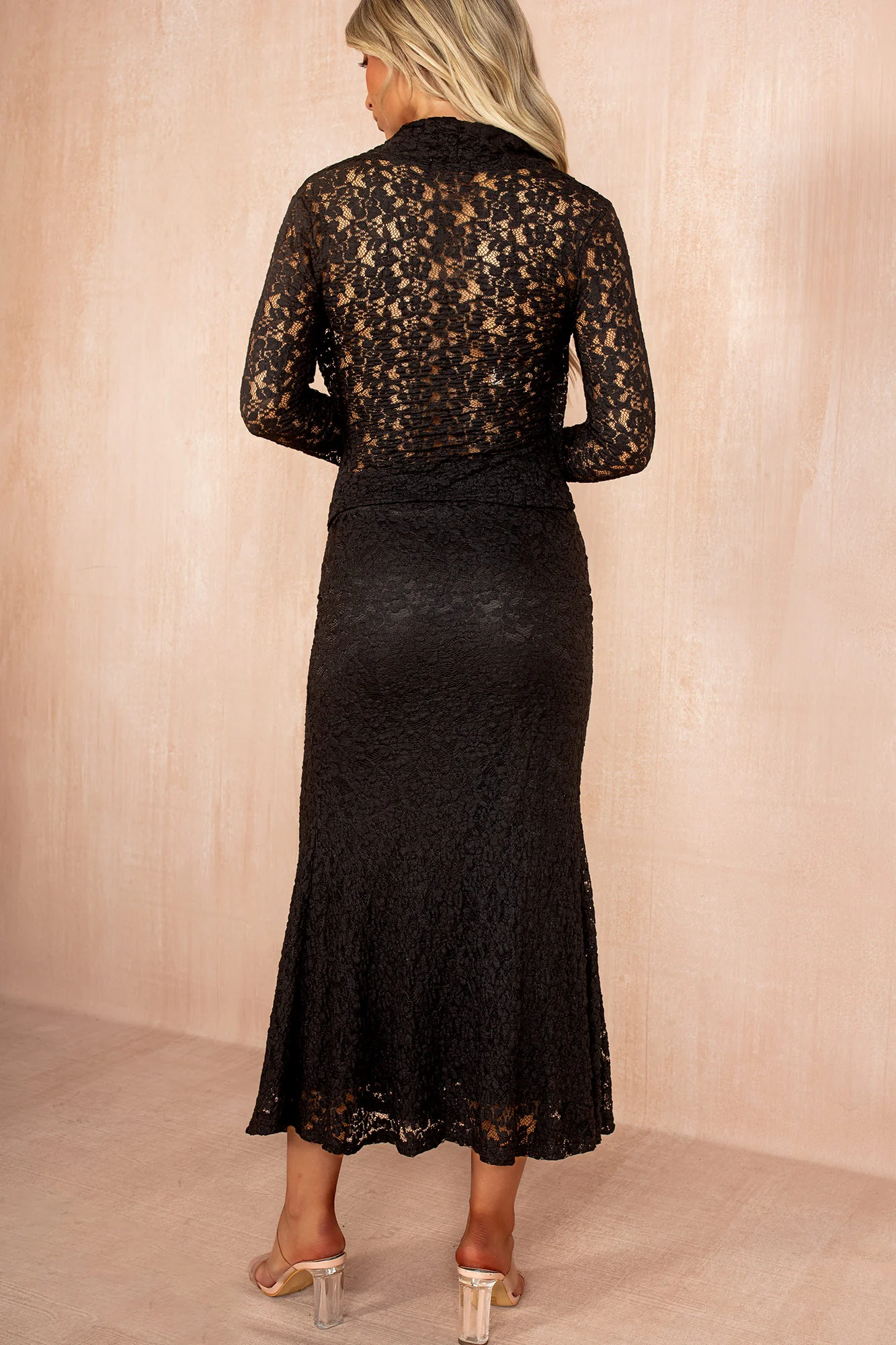 Lexi Black Floral Lace Co Ord - Enricherlife