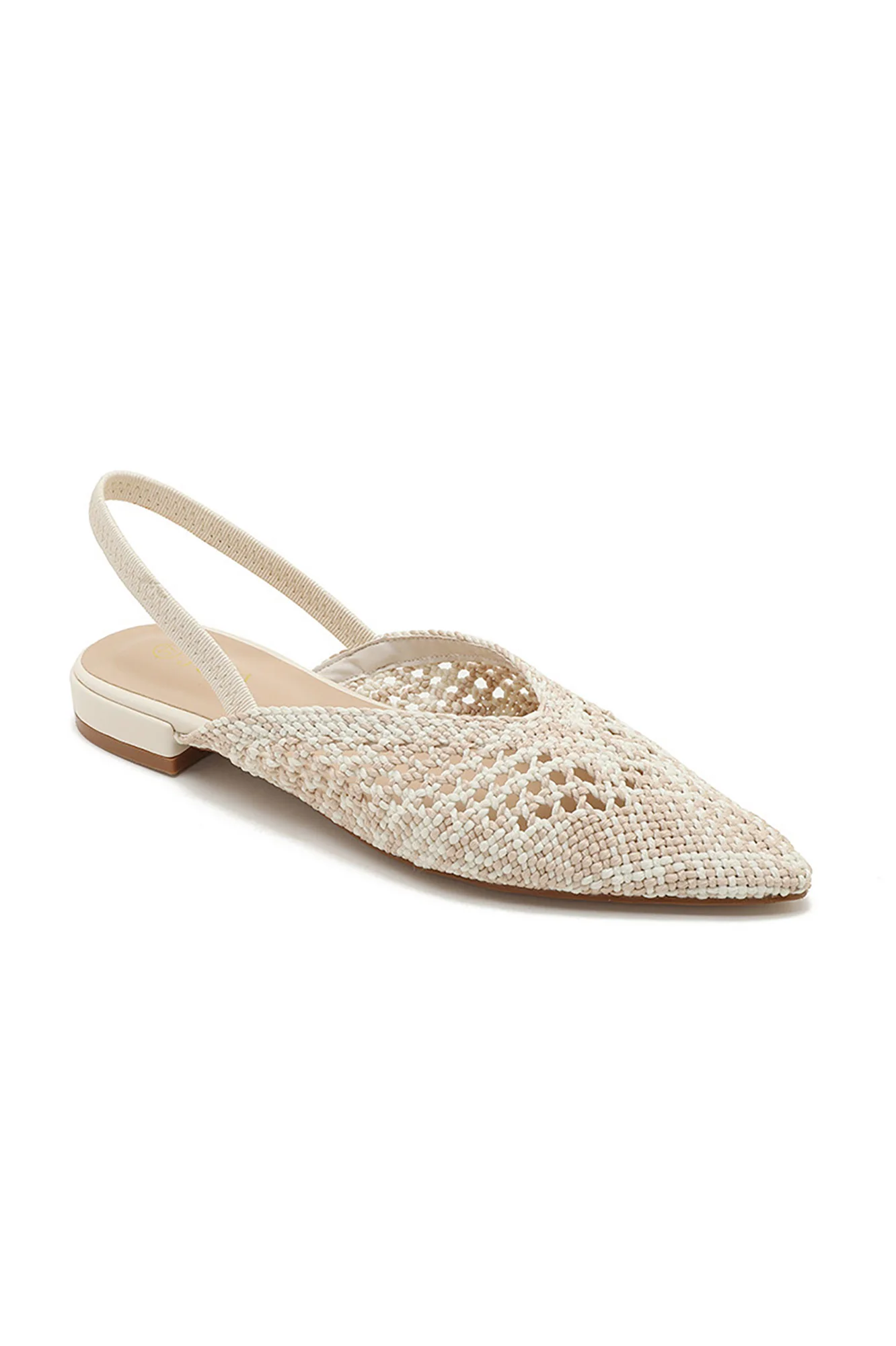 Ivy Nude Woven Slingback Shoes - Enricherlife