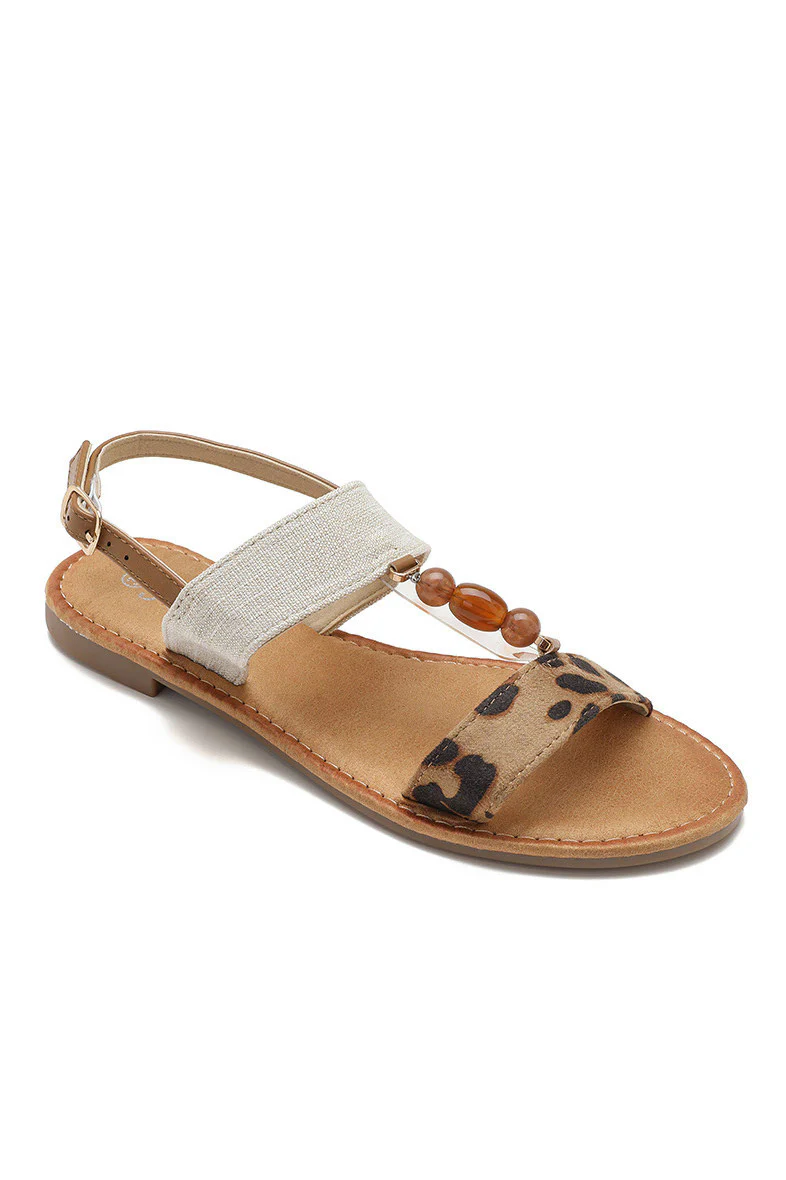 Donna Leopard Flat Sandals - Enricherlife