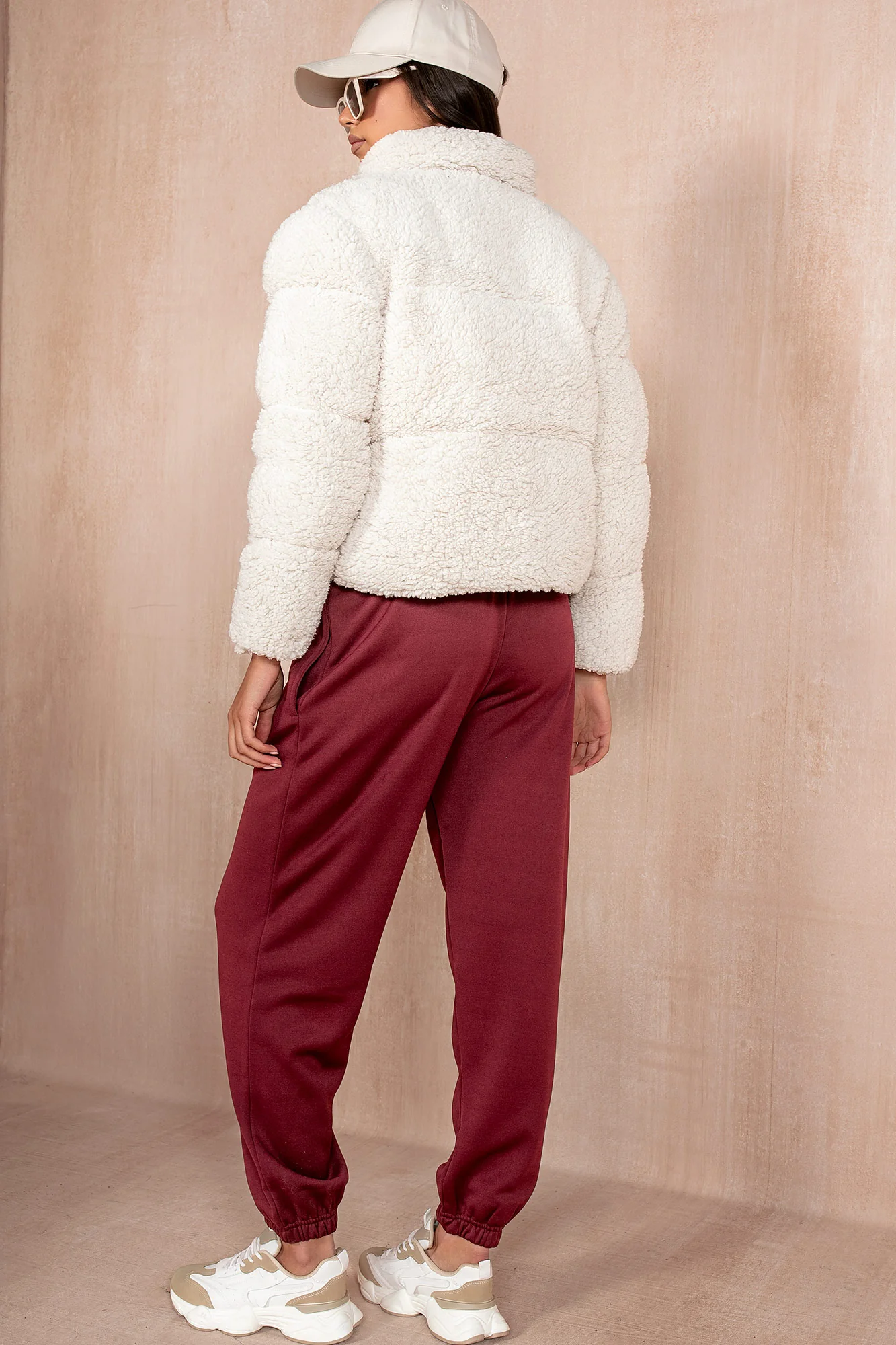 Lottie Cream Teddy Puffer Jacket - Enricherlife