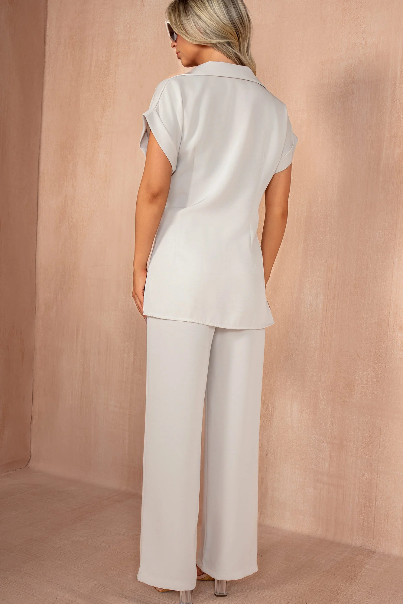 Nessa Cream Shirt Set - Enricherlife