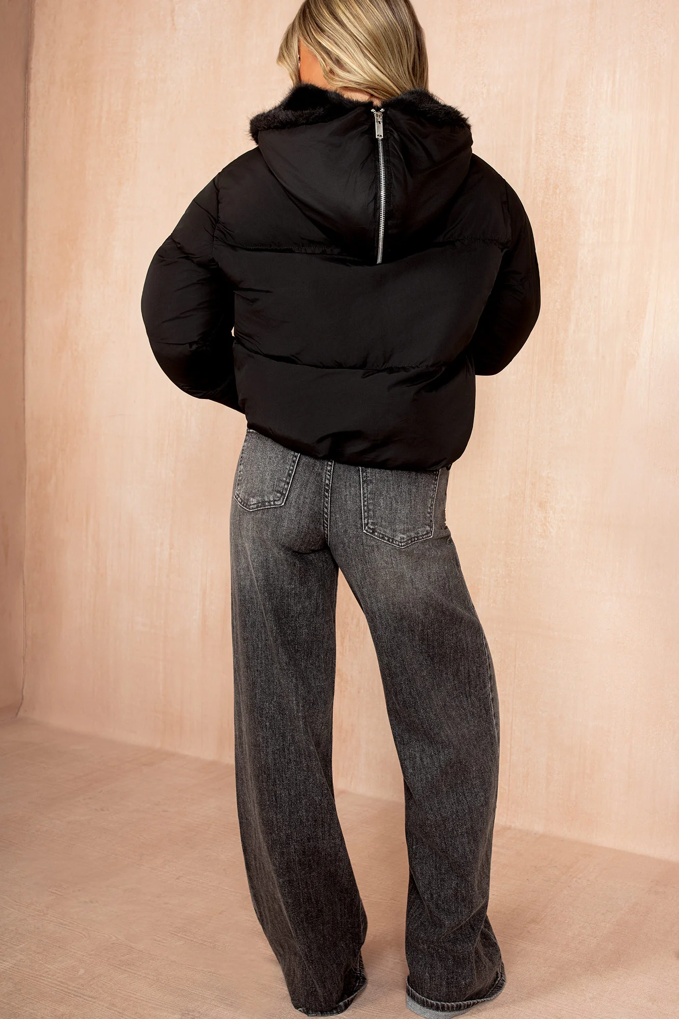 Rachida Black Wash Wide Leg Jeans - Enricherlife