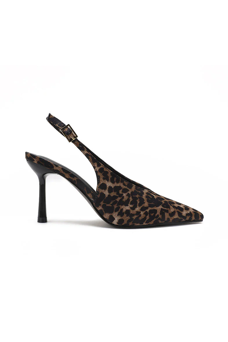 Fabia Leopard Print Slingback Heels - Enricherlife