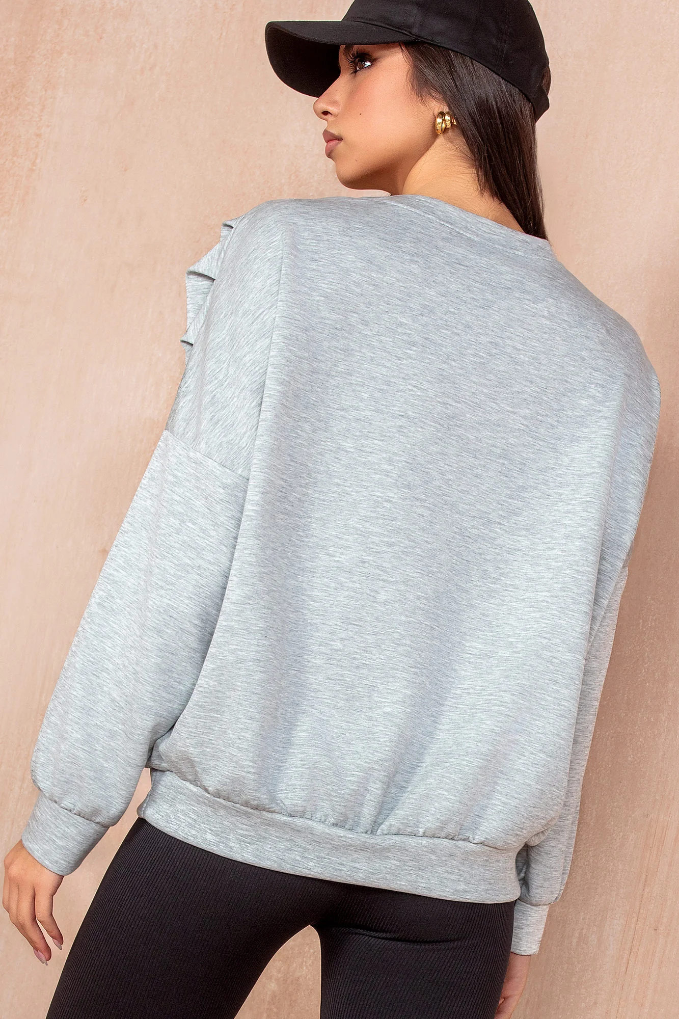 Priscilla Grey Oversized Sweatshirt - Enricherlife