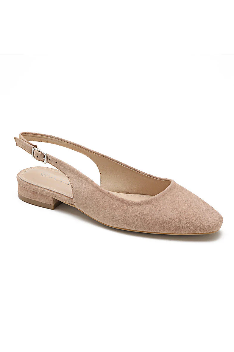 Dara Stone Suedette Slingback Shoe - Enricherlife