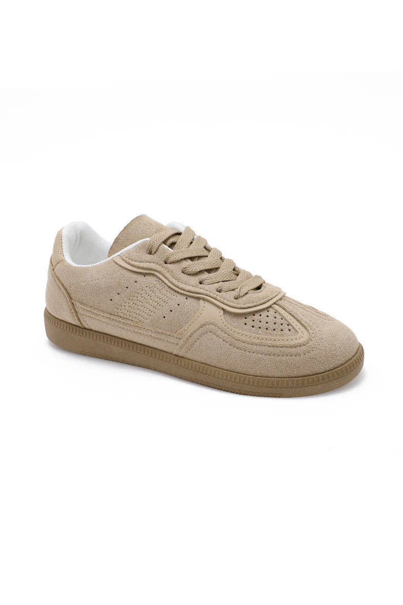 Ravi Camel Suedette Trainers - Enricherlife