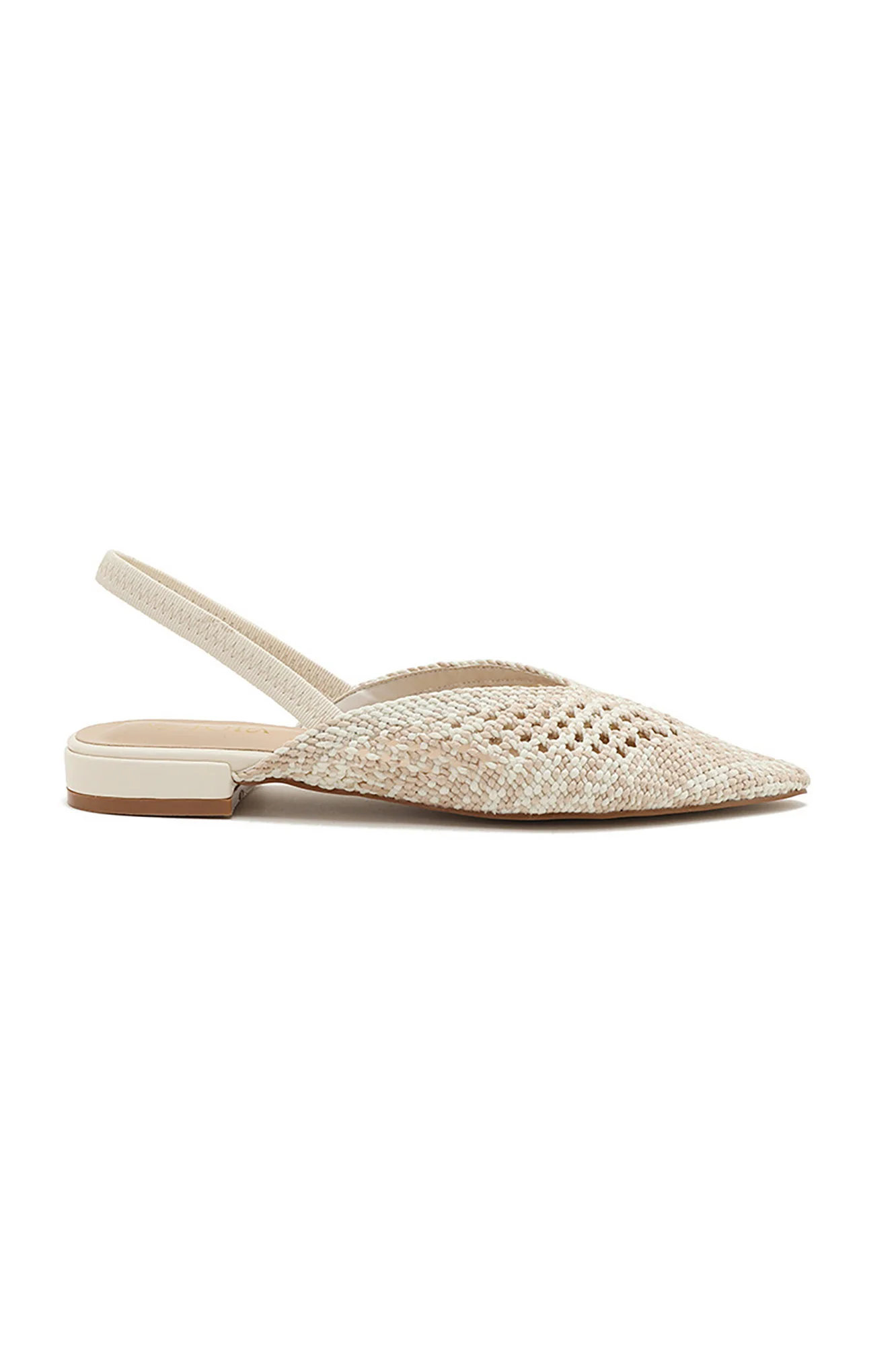 Ivy Nude Woven Slingback Shoes - Enricherlife