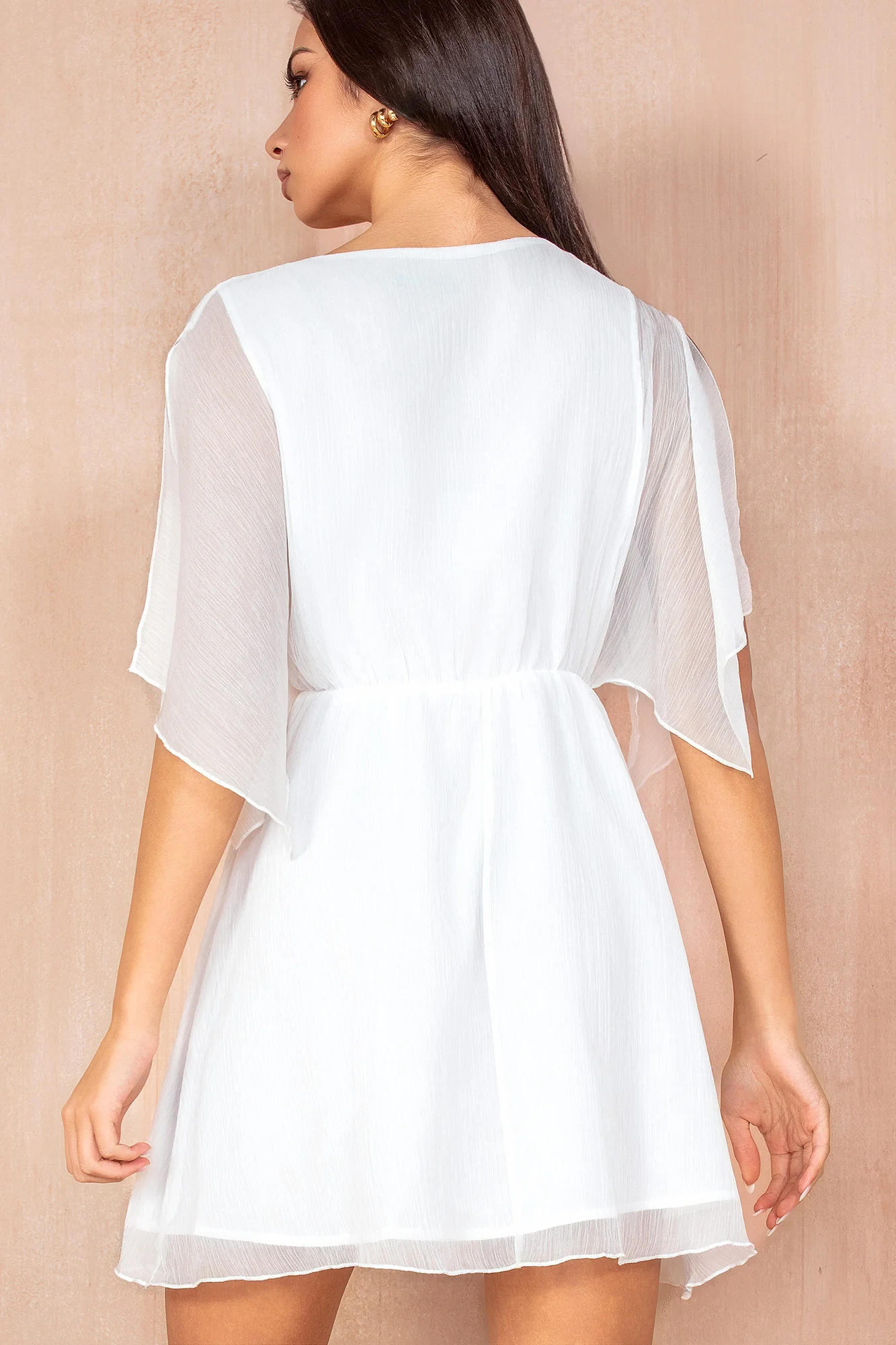 Honey White Chiffon Dress - Enricherlife