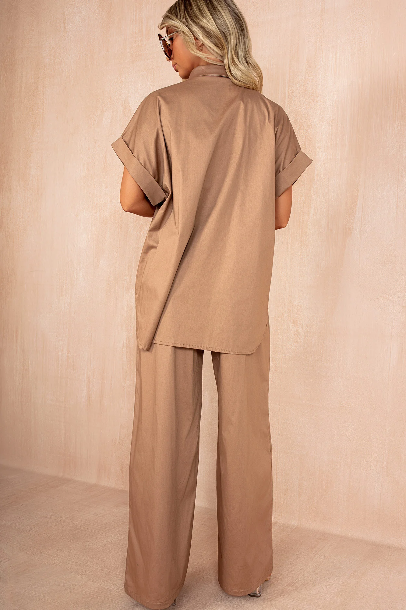 Perrie Coffee Cotton Brooch Co Ord - Enricherlife