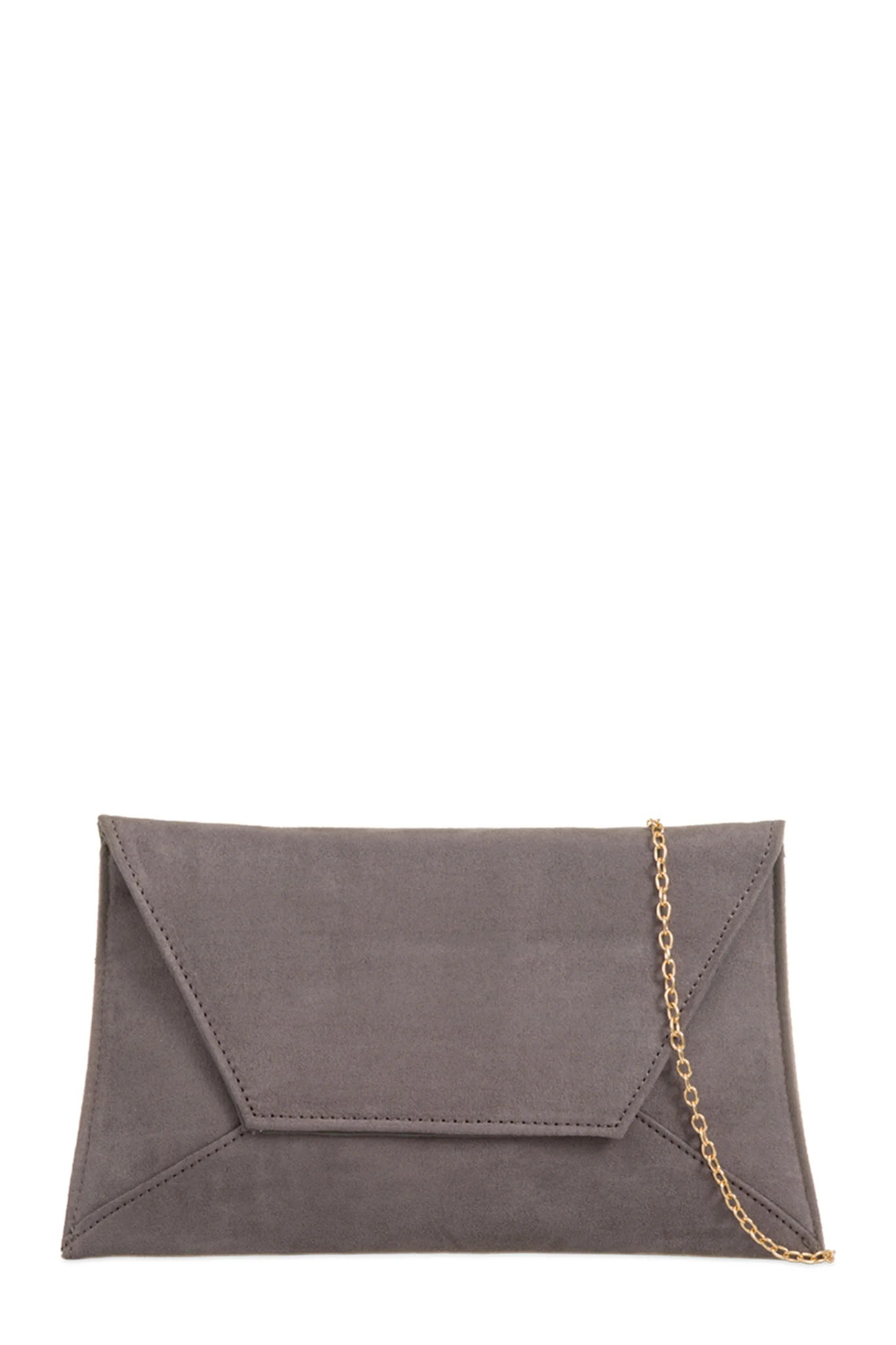 Nettie Grey Suedette Detachable Chain Bag - Enricherlife