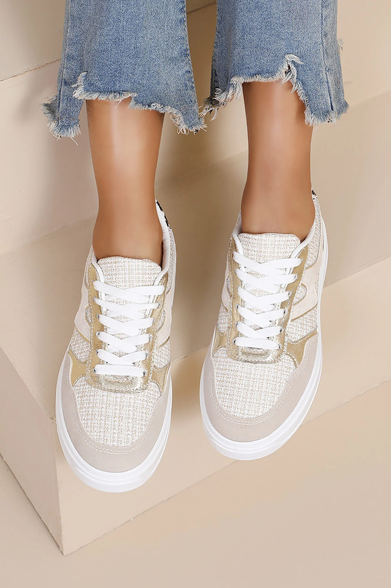 Dakota Camel Suedette Chunky Trainers - Enricherlife