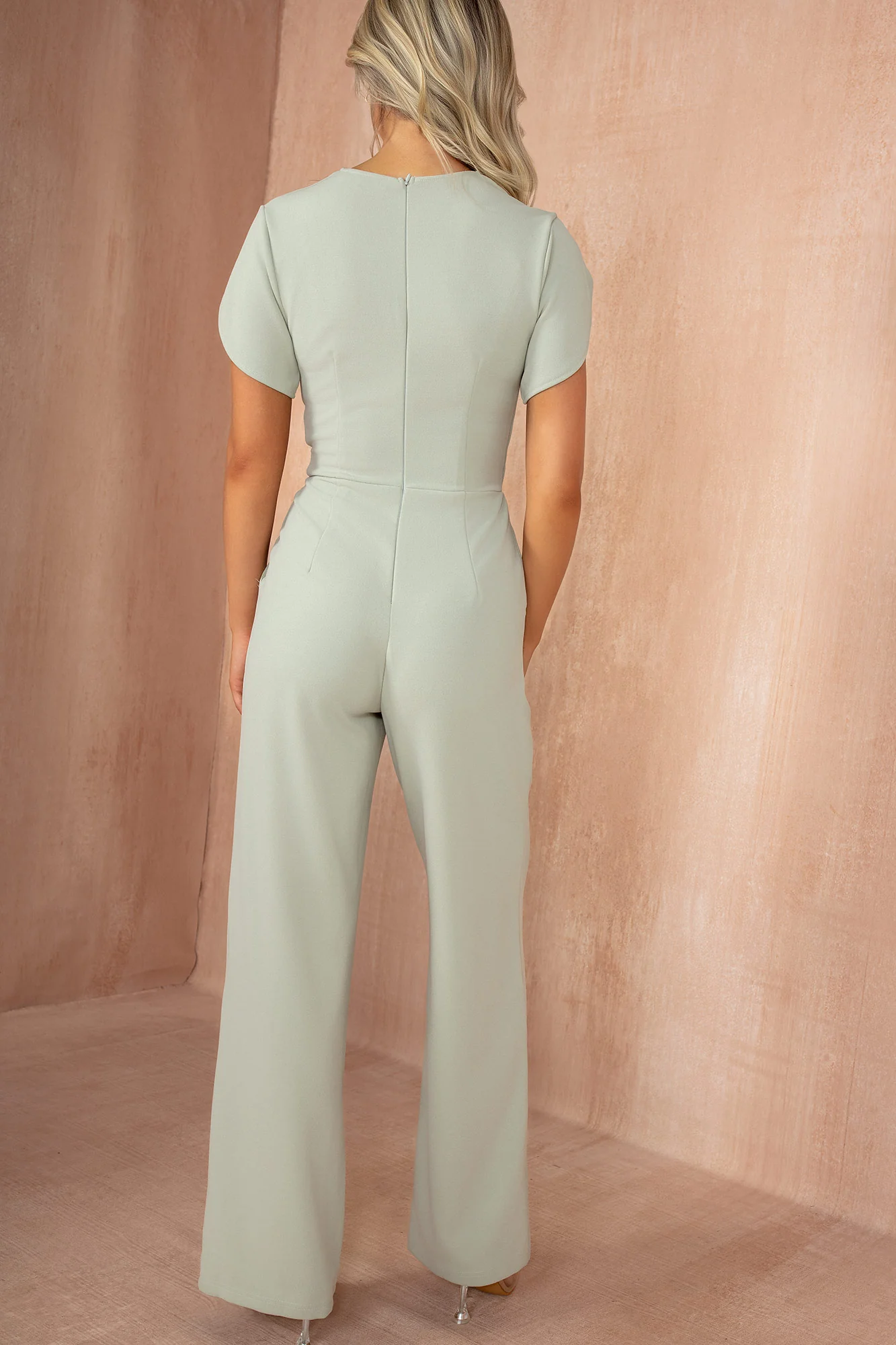 Bridget Sage Wrap Front Jumpsuit - Enricherlife