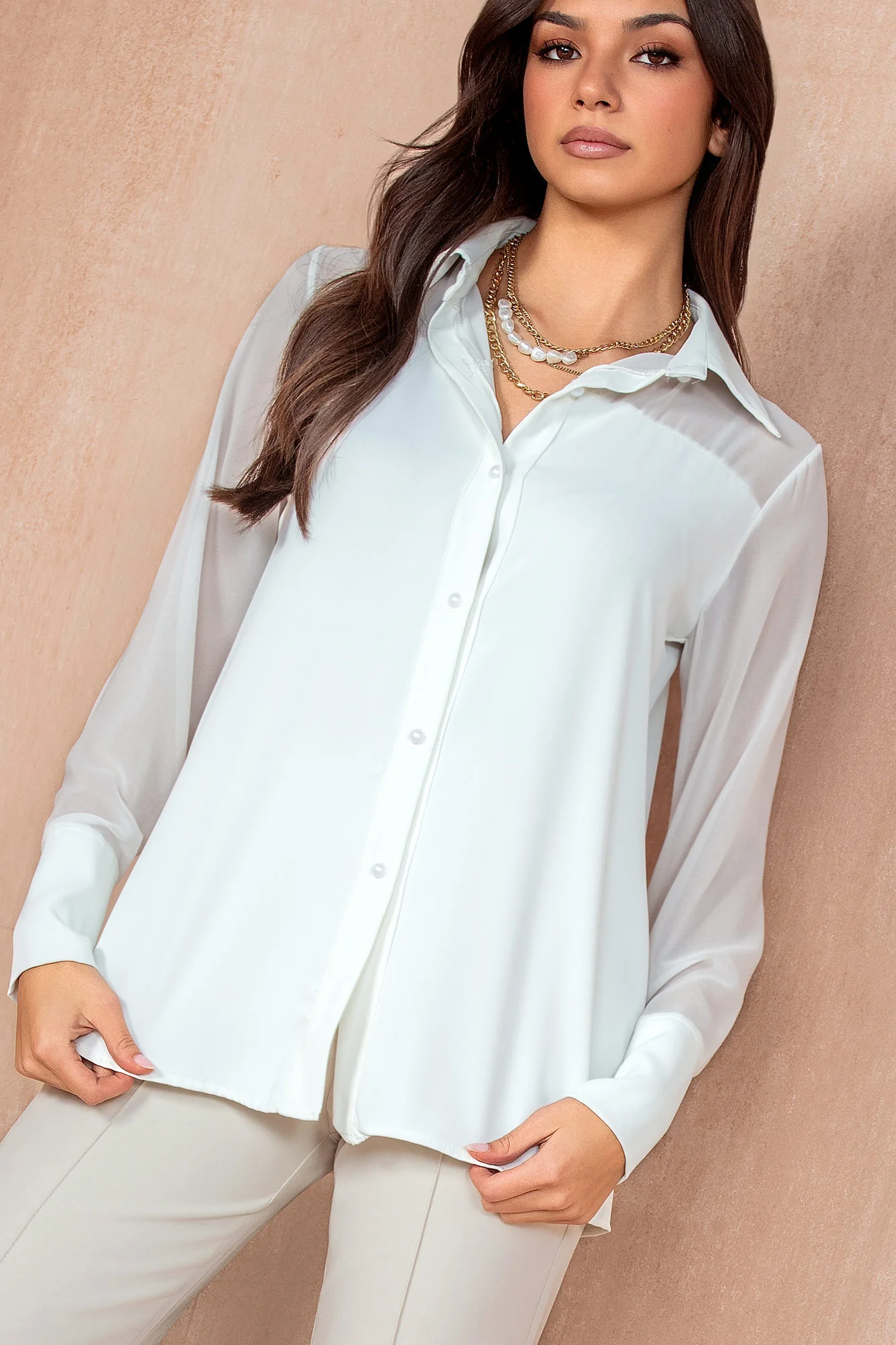 Maeve White Chiffon Shirt - Enricherlife