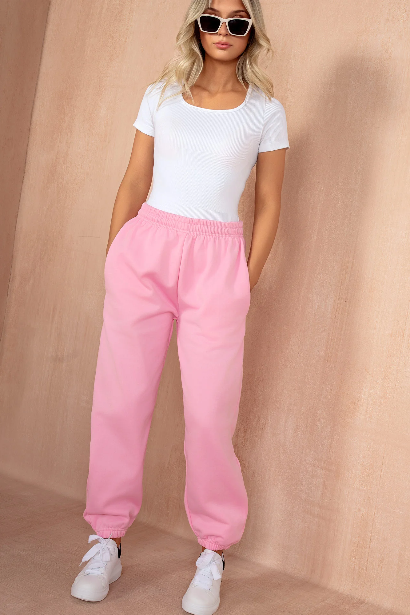 Olivia Candy Pink Oversized Joggers - Enricherlife